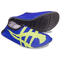 Обувь Skin Shoes для спорта и йоги SP-Sport Иероглиф PL-0419-BL размер 34-45 синий-салатовый Код PL-0419-BL