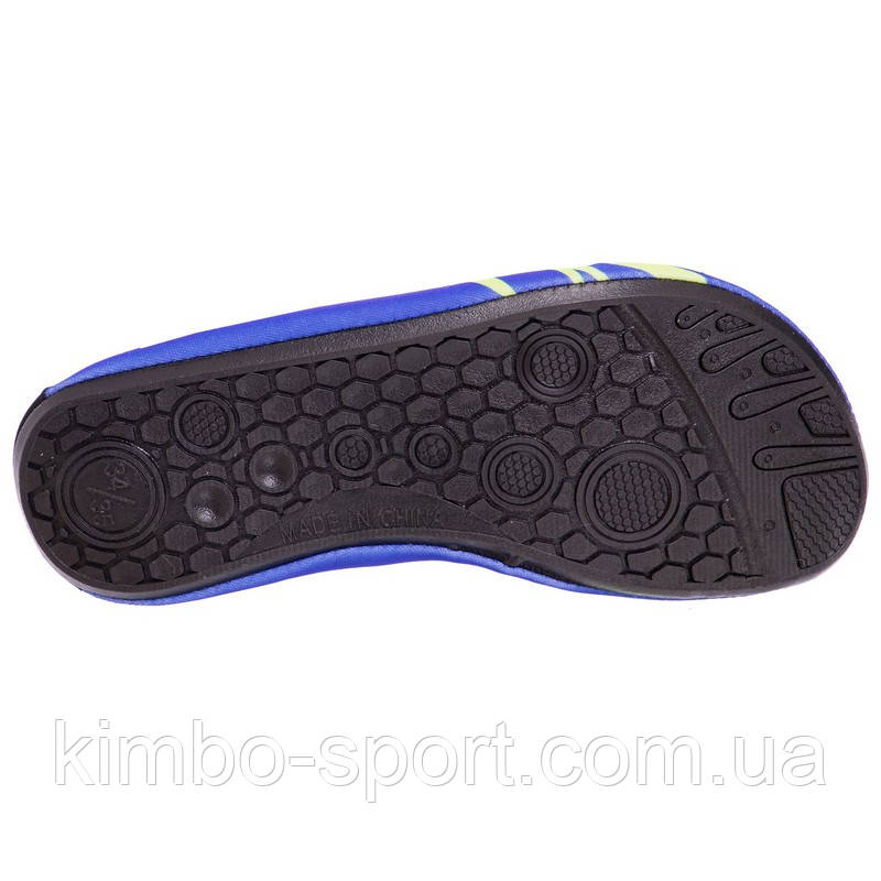 Обувь Skin Shoes для спорта и йоги SP-Sport Иероглиф PL-0419-BL размер 34-45 синий-салатовый Код PL-0419-BL - фото 6 - id-p1690284529