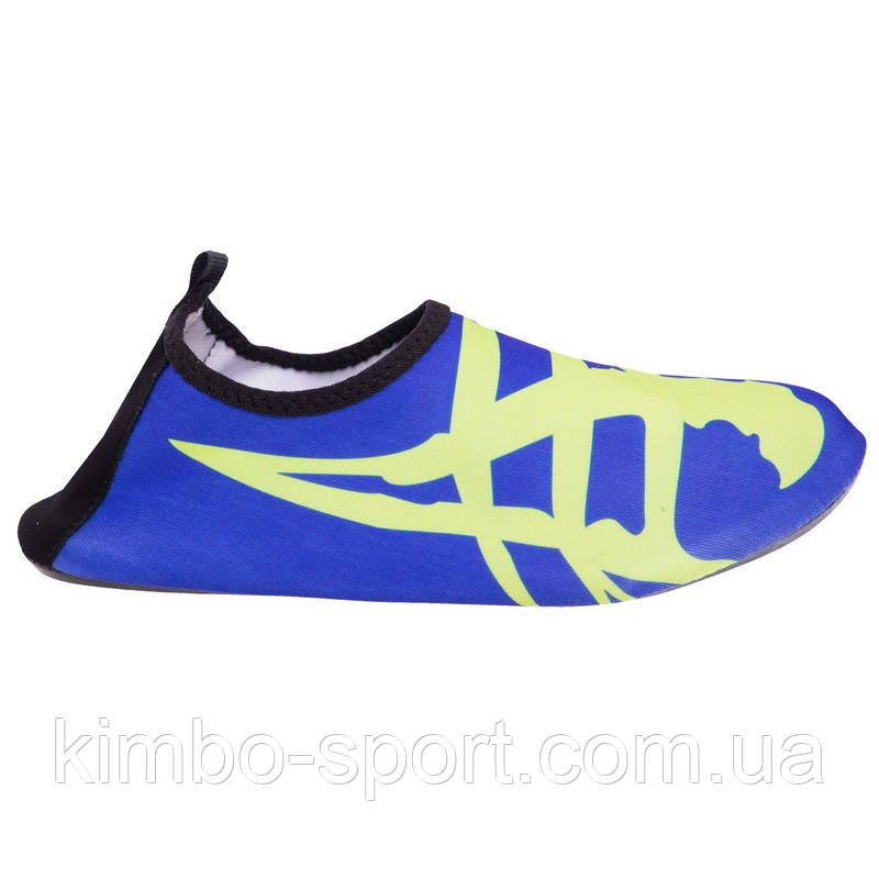 Обувь Skin Shoes для спорта и йоги SP-Sport Иероглиф PL-0419-BL размер 34-45 синий-салатовый Код PL-0419-BL - фото 7 - id-p1690284529