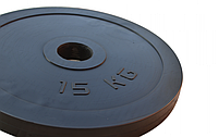 Диск обрезиненный для штанги 15 кг - 27 мм