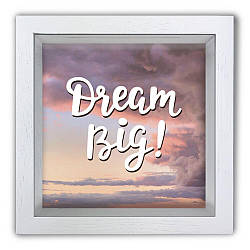 Копілка (скарбничка) "Dream big" біла 20*20 см    гпхркп0024ба