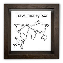 Копілка (скарбничка) "Travel money box" коричнева 20*20 см    гпхркп0014ка