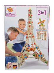 Ігровий набір Eichhorn 'Конструктор 3 в 1. Ейфелева вежа', 315 дерев'яних елементів, 6+