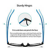 Дорослі окуляри для комп'ютера з 2-рівневим захистом чоловічі/жіночі ADAEYES TECHNOLOGY W5182, фото 4