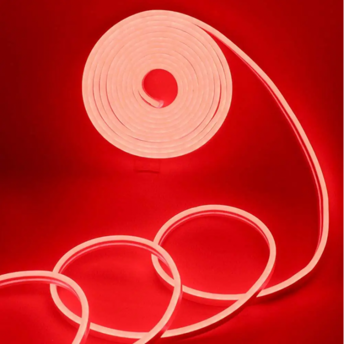 Світлодіодна неонова стрічка NEON 220В JL 2835-120 G IP65 герметична 5 метрів Червона