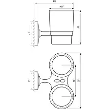 Стакан подвійний Perfect Sanitary Appliances RM 1801, фото 4