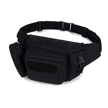 Тактична поясна сумка чоловіча (30х10х15см) D06, Чорна / Сумка на пояс штурмова