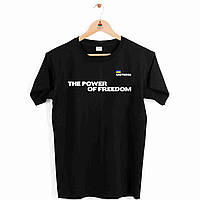 Футболка черная с патриотическим принтом "The Power Of Freedom. United 24" Push IT XS