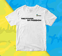 Футболка белая с патриотическим принтом "The Power Of Freedom. United 24" Push IT