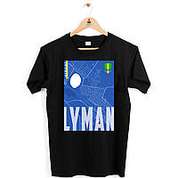 Футболка черная с патриотическим принтом "Lyman Ukraine. Лиман" Push IT