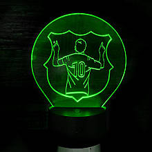 Акриловий світильник-нічник Мессі зелений tty-n002019