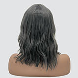 Перука SX48 колір 014 сірий із синьовою, для сцени, аніматорів, вечірок і розваг. Термоволосся, фото 4