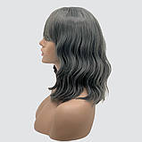 Перука SX48 колір 014 сірий із синьовою, для сцени, аніматорів, вечірок і розваг. Термоволосся, фото 3