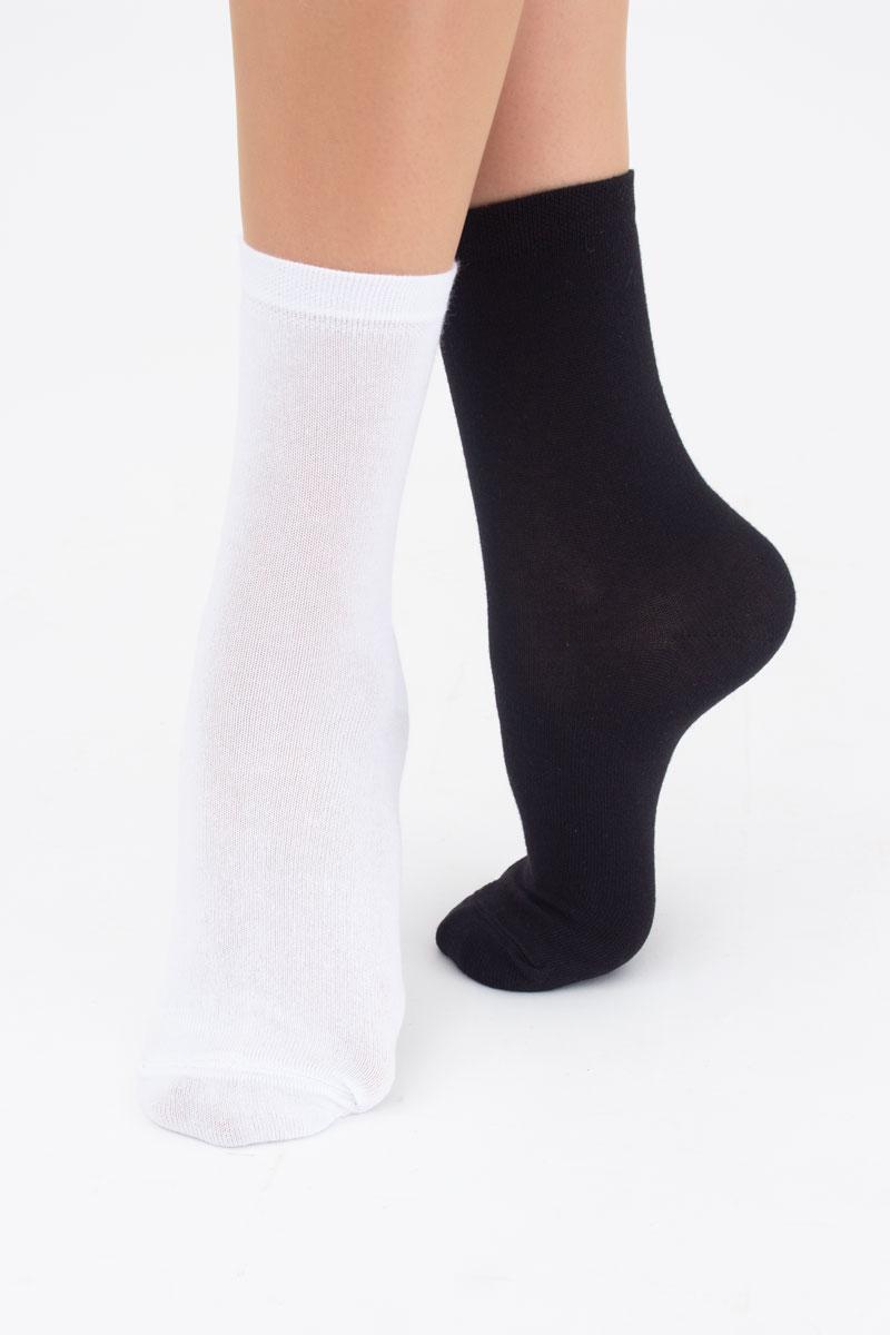 Шкарпетки жіночі класичні у 3-х кольорах. 2 пари. Чорний і білий.