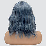 Перука SX48 колір 004 м'який синій з сірим, для сцени, аніматорів, вечірок і розваг. Термоволосся, фото 4