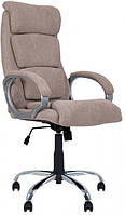 Комп'ютерне офісне крісло для керівника Дельта Delta Tilt CHR-68 Тканина Soro-23 Бежевий Новий Стиль IM
