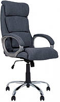 Компьютерное офисное кресло для руководителя Дельта Delta Tilt CHR-68 Ткань Soro-95 Серый Новый Стиль IM