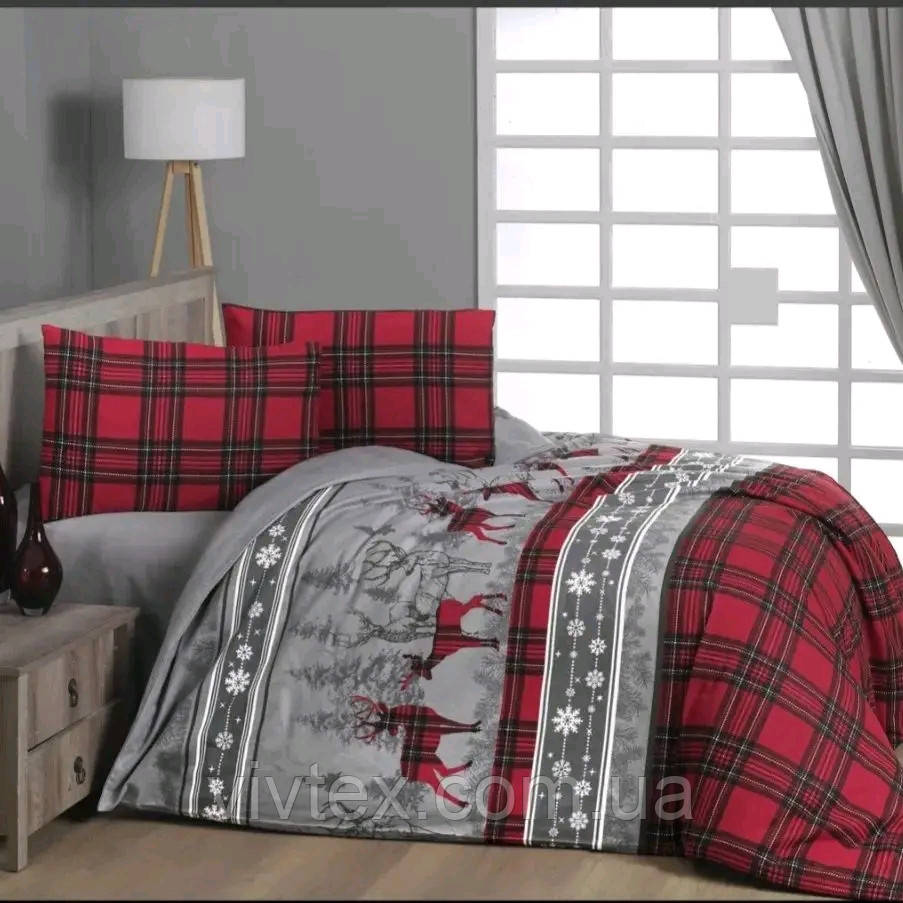 Постільна білизна фланель First Choice євро 200х220, фото 1