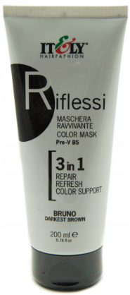 Тонувальна маска Itely Hairfashion Riflessi для волосся 3 в 1 темно ...
