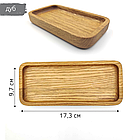 Набір скляних дозаторів для кухні з дерев'яною підставкою 500 мл "Адель" коричневий (2 шт.), фото 7