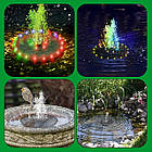 Садовий фонтан з підсвіткою на сонячній батареї 3,5W+акумулятор 2000мАч - 200мм, 24 RGB LED, фото 8