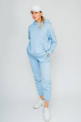 Жіночий костюм спортивний утеплений блакитний 22938 (2000000087320)