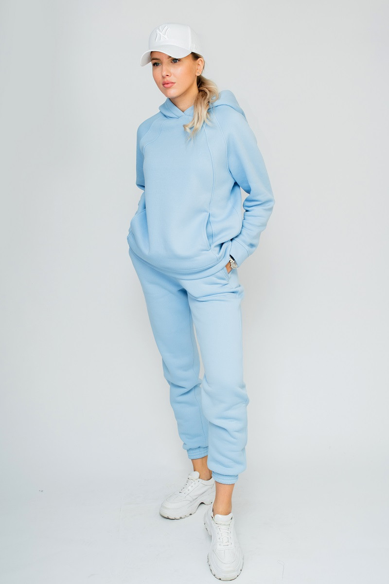 Жіночий костюм спортивний утеплений блакитний 22938 (2000000087320), фото 1