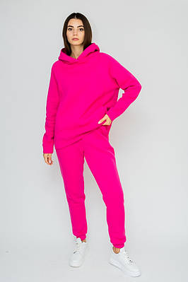Жіночий костюм спортивний утеплений фуксія 22938 (2000000087344)