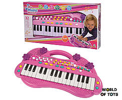 Музичний інструмент "Електросинтезатор. Дівочий стиль", 32 клавіші, 6 мелодій, 8 ритмів, 39 см, 4+ | 6830692