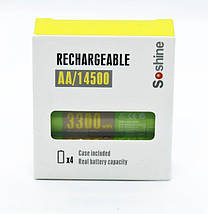 Аккумулятор Soshine AA-1.5-3300 Li-Ion AA/(HR6) 3300mWh, фото 5