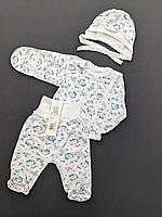 Комплект для новорожденных из байки мини GABBI Sailor 50см белый 10902