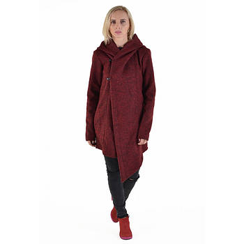 Тепла вовняна мантія (пальто) Urbanist Бордо, Розмір XS