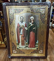 Ікона Святі Кіпріан та Іустина для храму 80х60см