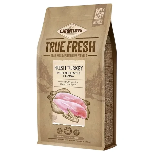 Carnilove Dog Adult True Fresh Turkey with Red Lentils & Lemna-4кг