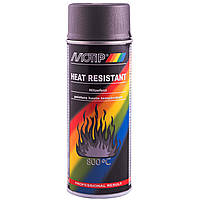 Краска (эмаль) термостойкая до 800°С Motip Heat Resistant, 400 мл Аэрозоль Темный антрацит