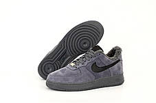 Зимові Чоловічі Кросівки Nike Air Force Low Purple Fur / Найк Аїр Форс Низькі Фіолетові Хутро, фото 2