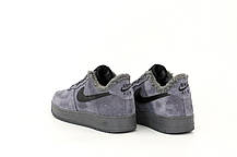 Зимові Чоловічі Кросівки Nike Air Force Low Purple Fur / Найк Аїр Форс Низькі Фіолетові Хутро, фото 5