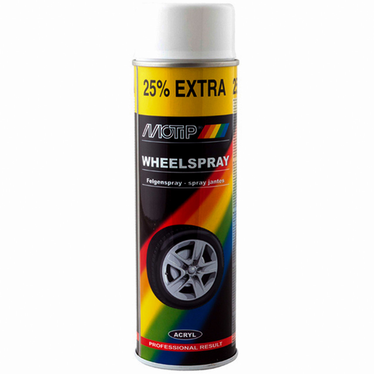 Фарба (емаль) для дисків Motip Wheelspray, 500 мл Аерозоль Білий глянець, фото 1
