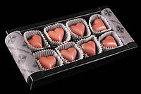 Цукерки в подарунковій коробці ручної роботи шоколадні «For Special Person» Чорний шоколад 8 шт