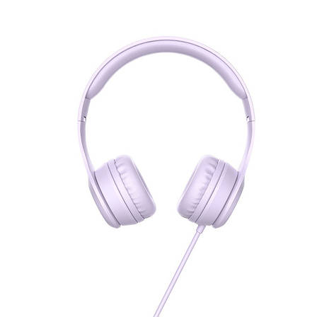 Навушники накладні провідні з мікрофоном Hoco W21 Graceful Charm Фіолетовий (W21/purple), фото 1