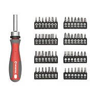 Викрутка реверсивна з комплектом насадок 57 од INTERTOOL VT-3361, фото 2