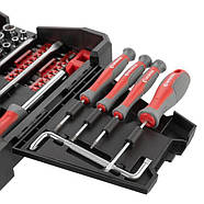 Набір викруток з комплектом насадок і головок 63 од. INTERTOOL VT-3363, фото 6