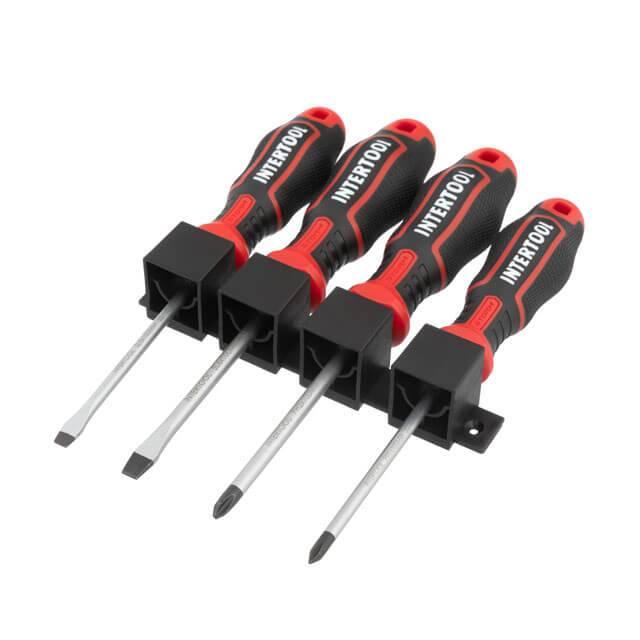 Набір викруток 4 од (SL5.0 * 100 мм, SL6.0 * 100 мм, PH1 * 100 мм, PH2 * 100 мм), STORM INTERTOOL VT-3434, фото 1