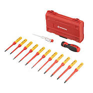 Набір ізольованих викруток з викруткою індикатором 14 од VDE (SL0.5 * 3.0 * 100мм, SL0.8 * 4.0 * 100мм, SL1.0, фото 4