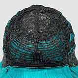 Перука каре BOB колір T1B/Cyan блакитний/зелений морська хвиля, для сцени, танці і вечірки. Термоволосся, фото 6