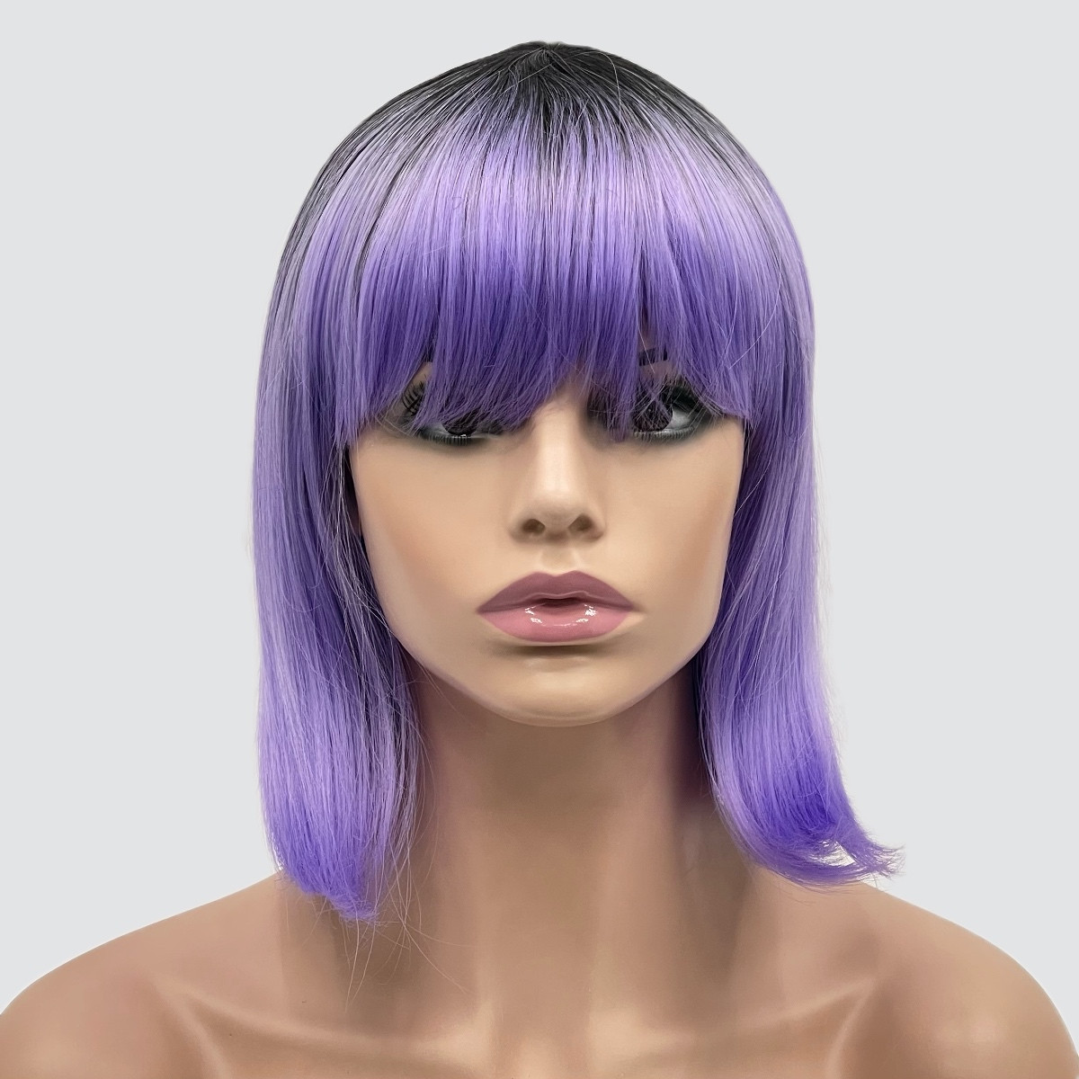Перука каре BOB колір T1B/L.PURPLE пурпуровий, для сцени, танців, вечірок і розваг. Термоволосся