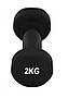 Гантель вінілова PowerPlay 4125 Achilles 2 кг. Чорна (1шт.), фото 5