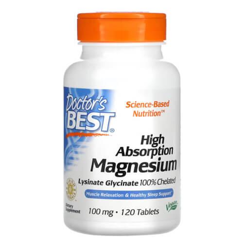 Магній, Doctor Best High Absorption Magnesium 100 mg 120 таб