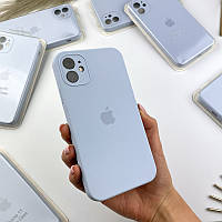 Чехол на Айфон 11 с квадратными бортами. Case for iPhone 11 Lilac. Голубой (5)