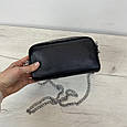 Міні сумка клатч фактура крокодил на два відділення С21-КТ-3080 Чорна, фото 4